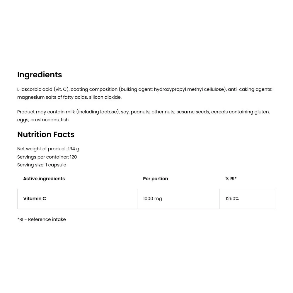 Ostrovit Vitamine C 1000 mg (120 capsules) – Image 5