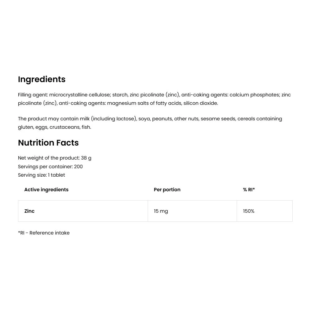 Ostrovit Picolinate de Zinc ÉDITION LIMITÉE (200 comprimés) – Image 5