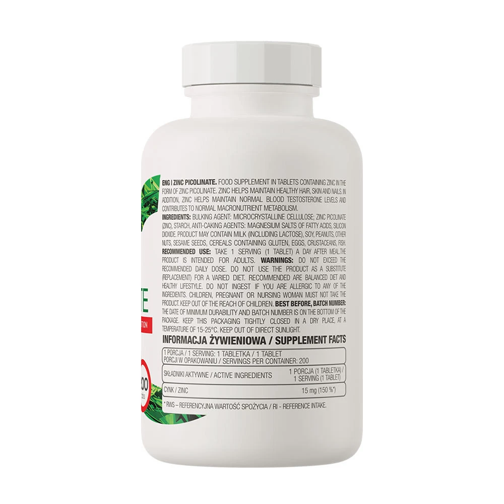 Ostrovit Picolinate de Zinc ÉDITION LIMITÉE (200 comprimés) – Image 7