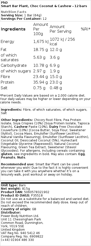 chokoladekokosnød og cashew - 12 barer
