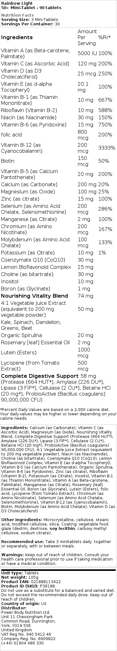 50+ Mini-Tablette - 90 comprimés – Image 2