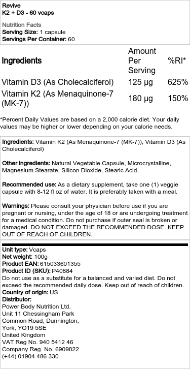 K2 + D3 - 60 vcaps – Image 2