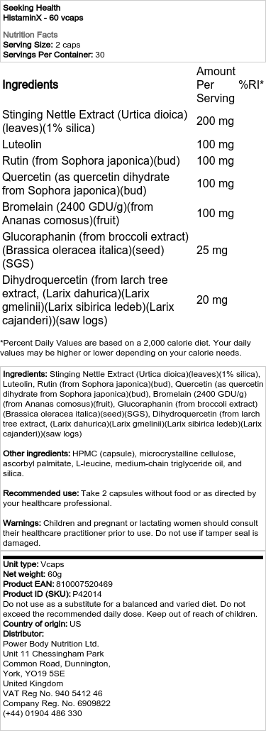 HistaminX - 60 vcaps – Image 2