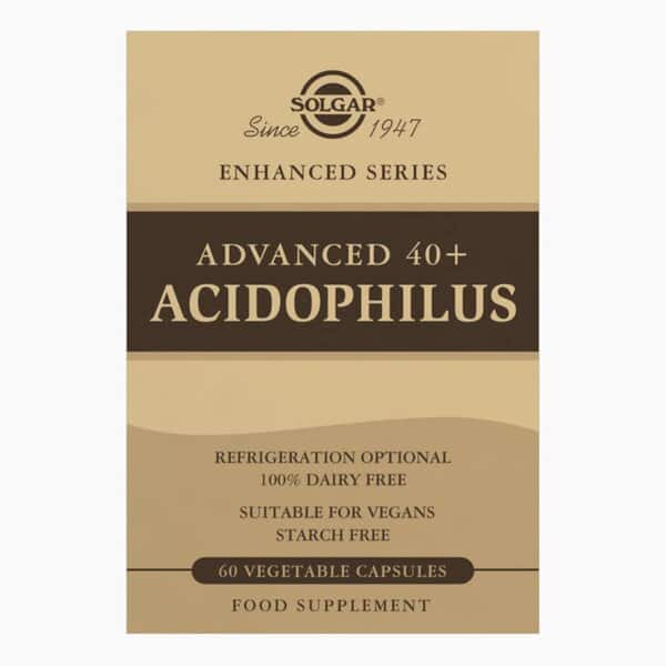 Solgar - Avanceret 40+ Acidophilus - 60 vegetabilske kapsler