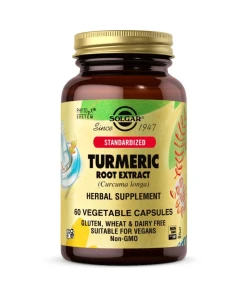 Solgar - Gurkemejerodekstrakt - 60 veganske kapsler