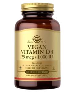 Solgar - SOLGAR Vitamin D3 25 mcg (1000 IU) (120 Softgels)