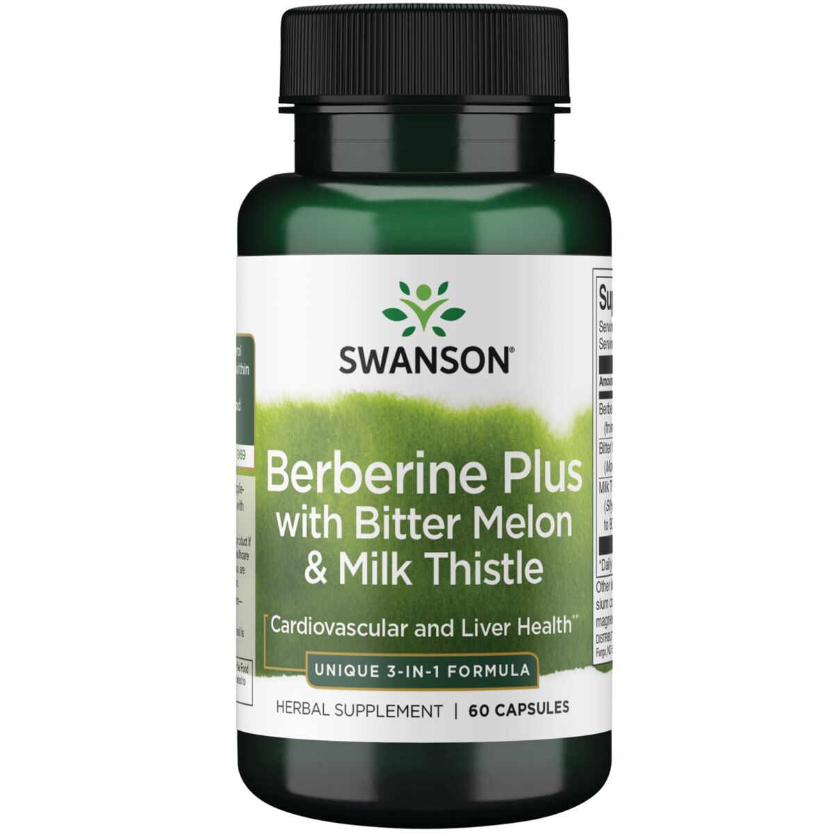 Swanson - Berberine Plus with Bitter Melon & Milk Thistle - 60 caps