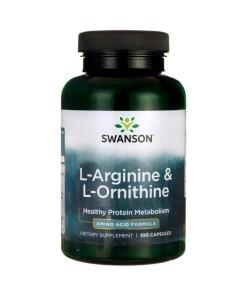 Swanson - L-Arginine & L-Ornithine - 100 caps