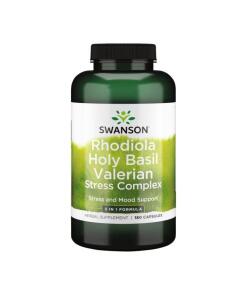 Swanson - Rhodiola Holy Basil Valerian Stress Complex - 180 caps