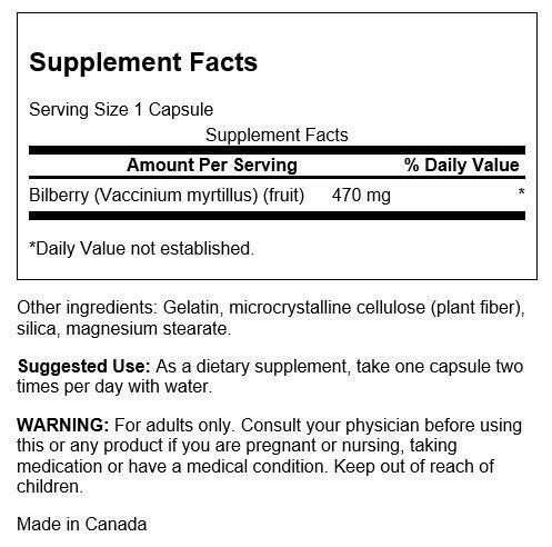 Swanson Myrtille 470mg 100 capsules – Image 2