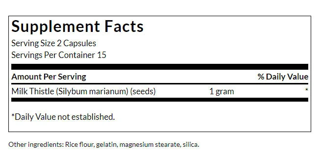 Full Spectrum Milk Thistle, 500mg - 30 caps – Image 3