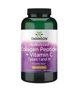 Swanson - SWANSON Hydrolizowany kolagen I i III + C 250tab