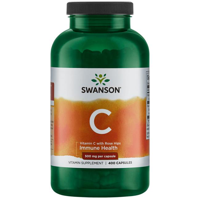 Swanson - SWANSON Witamina C500 + dzika ró¿a 400kaps