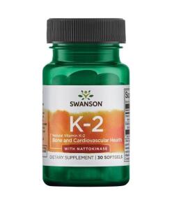 Swanson - SWANSON Witamina K-2 + Nattokinaza 30 ¿elek