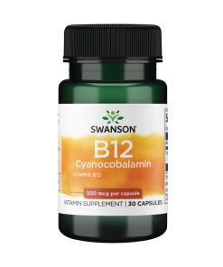 Swanson - Swanson Vitamin B12 Cyanocobalamin 500mcg 30 capsules
