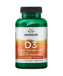 Swanson - Vitamin D-3 with Coconut Oil