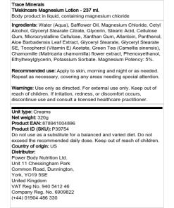 Trace Minerals - TMSkincare Magnesiumlotion - 237 ml