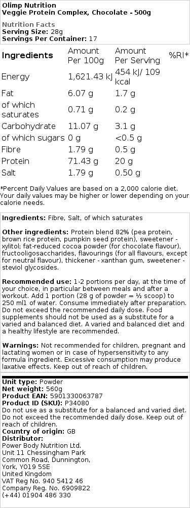 Complexe protéique végétal, non aromatisé - 500g – Image 2