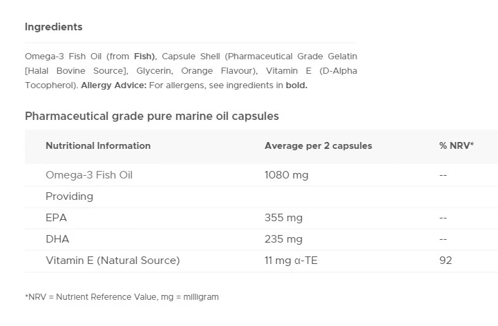 Vitabiotics Ultra Oméga-3 (60 capsules) – Image 2