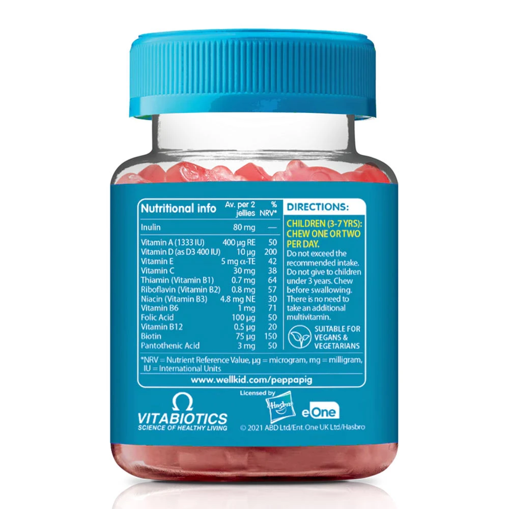 Vitabiotics Wellkid Peppa Pig Multi-Vitamines (30 bonbons à la fraise) – Image 4