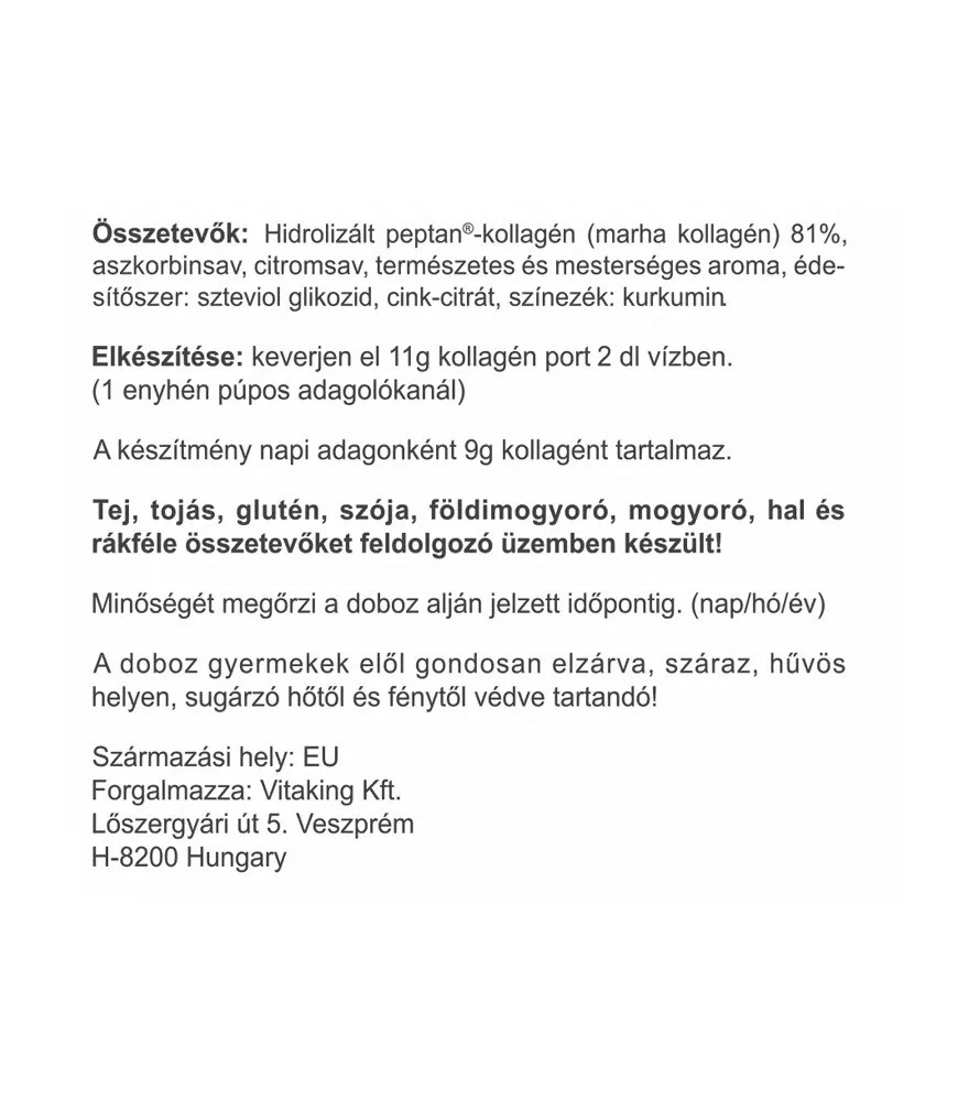 Poudre de Collagène Vitaking (330 g, Citron) – Image 3