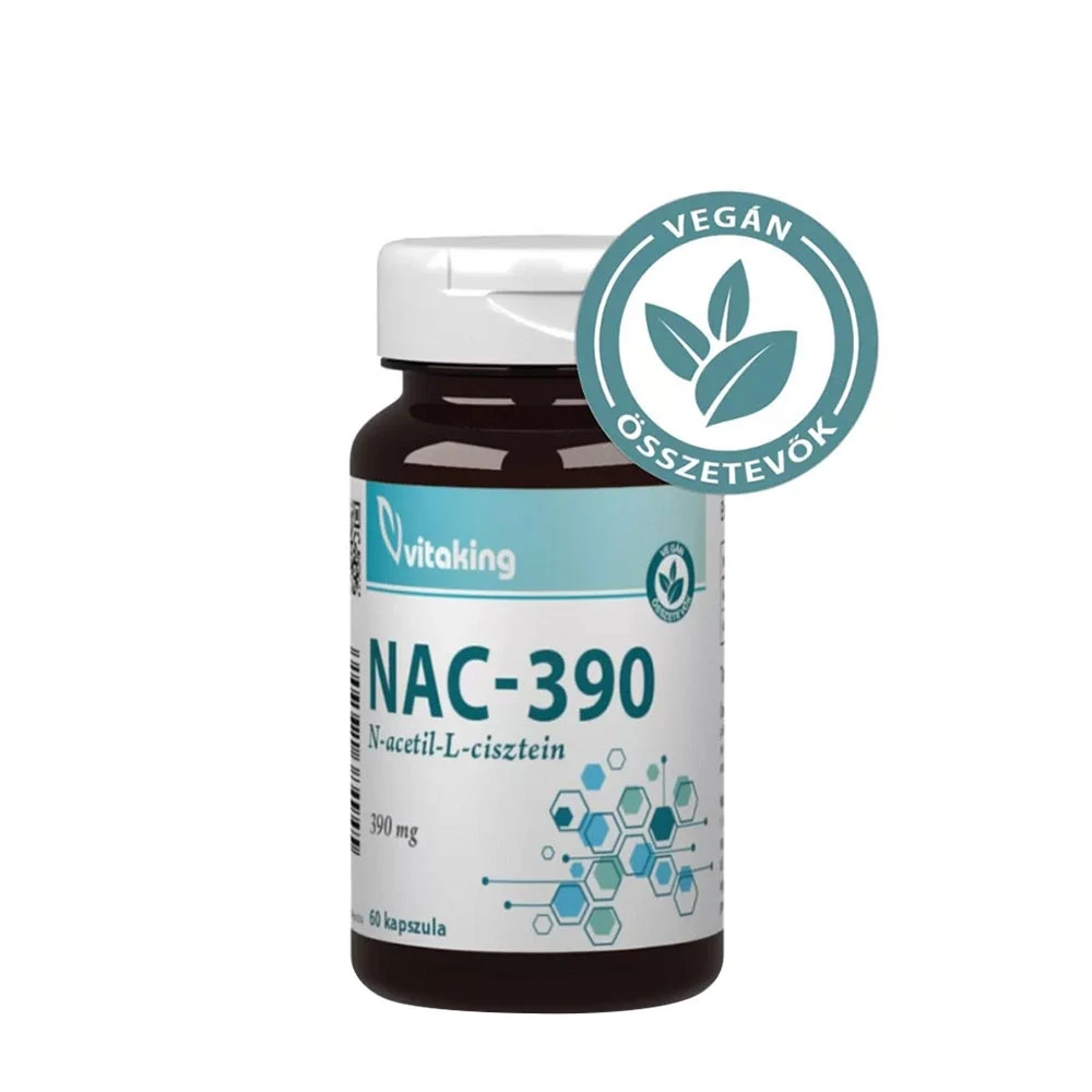 Vitaking - Vitaking NAC-390 (N-acetyl-L-cysteine) 390 mg (60 Capsules)