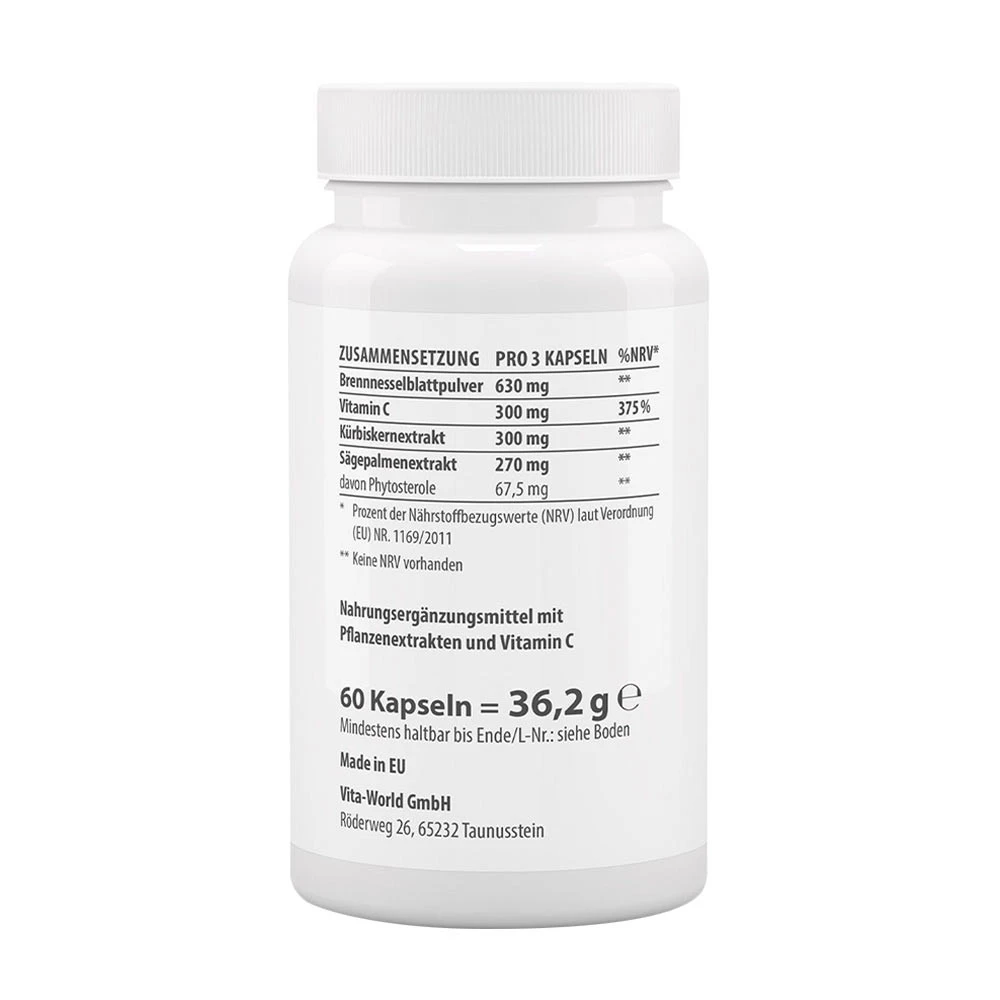 Vitaworld Sabal Citrouille Ortie Plus (60 Capsules) – Image 2