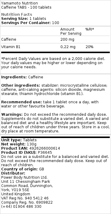 Caféine TABS - 100 comprimés – Image 3