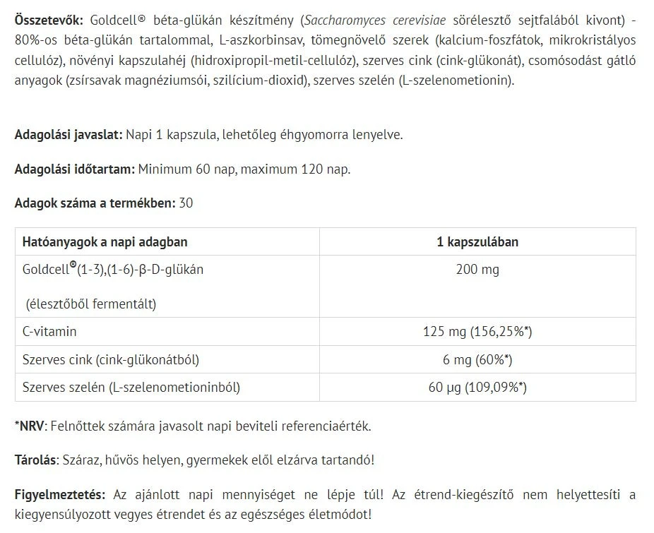 Bêta-glucane fermenté Natur Tanya (30 capsules) – Image 2