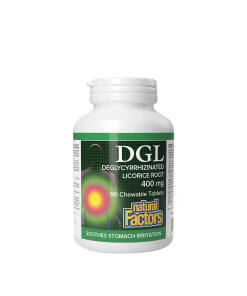 Natural Factors - Natural Factors DGL Deglycyrrhizinated Licorice Root 400 mg (90 Chewables)