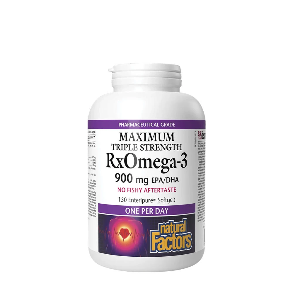 Natural Factors - Natural Factors RxOmega-3 Maximum Triple Strength 900 mg (150 Softgels)
