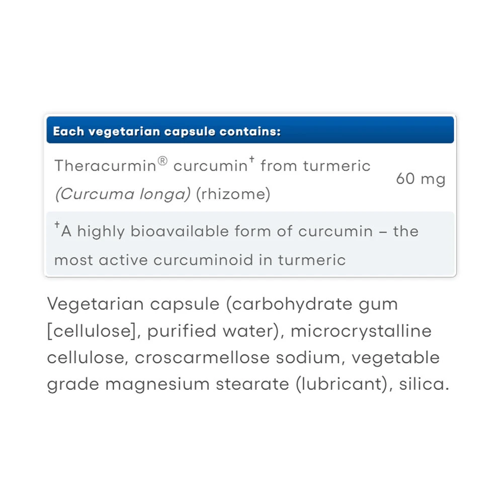 Facteurs naturels Theracurmin Double Force 60 mg (30 capsules) – Image 2