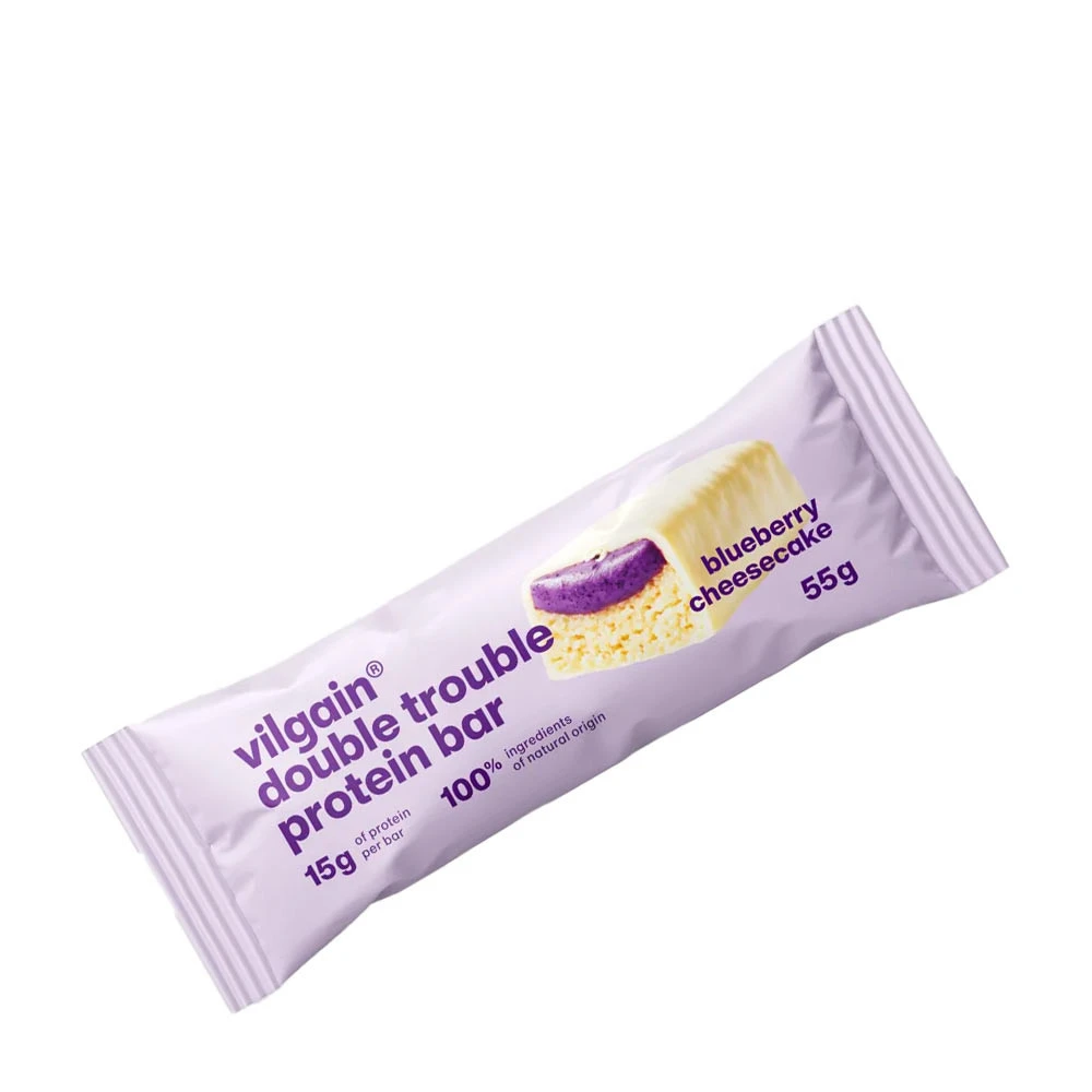 Vilgain - Vilgain Double Trouble Protein Bar Blueberry Cheesecake (55 g)