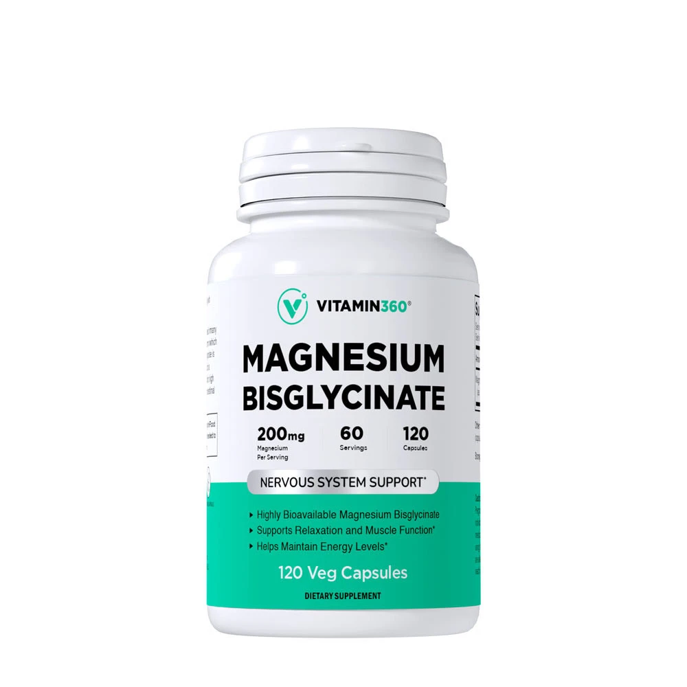 Vitamin360 - Vitamin360 Magnesium Bisglycinate 200 mg (120 Veg Capsules)
