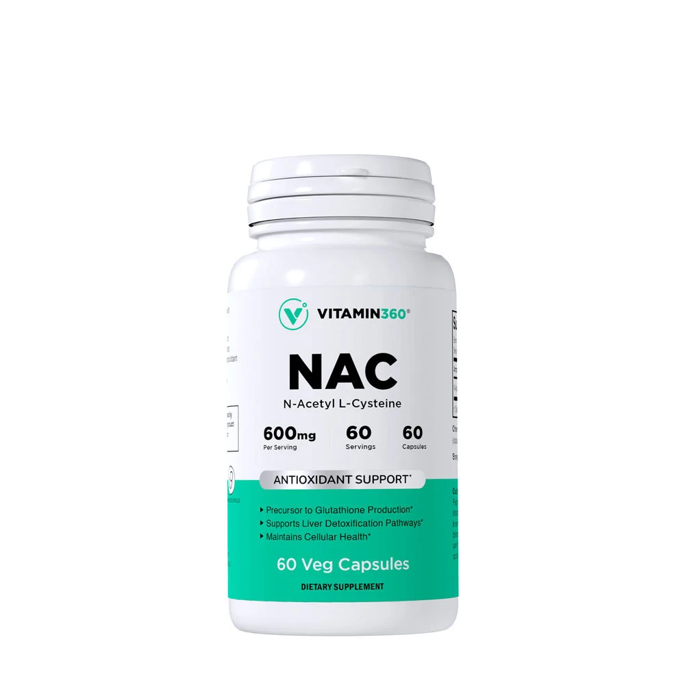 Vitamin360 - Vitamin360 NAC 600 mg - N-Acetyl L-Cysteine (60 Veg Capsules)